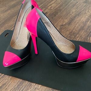 Elegant Black and Pink Women's Heels